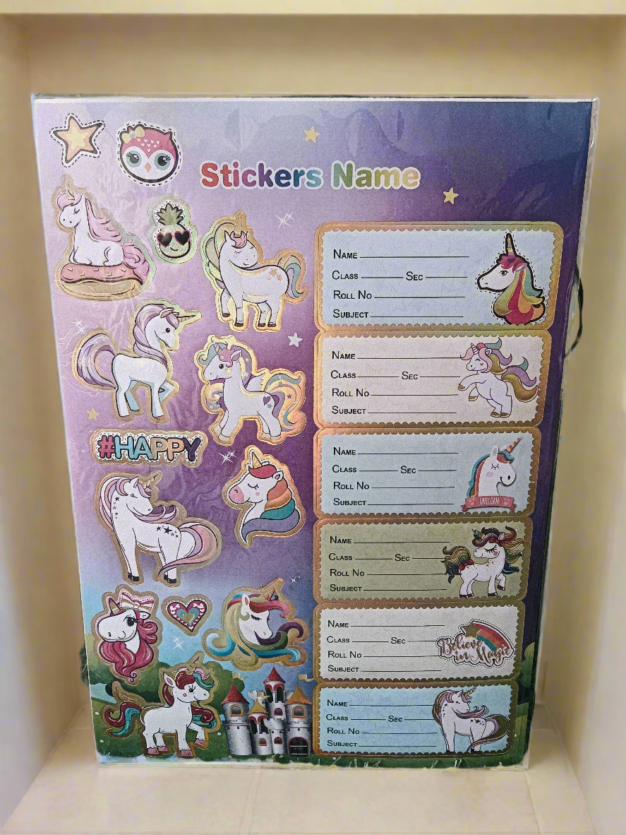 Unicorn Name Slip with Sticker